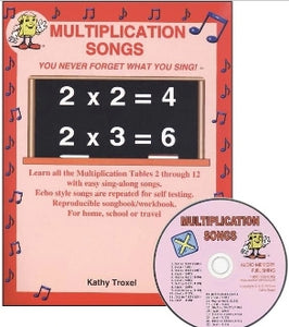 Multiplication Songs CD Kit (CD and Book)