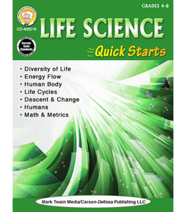 Life Science Quick Starts, Grades 4 - 8