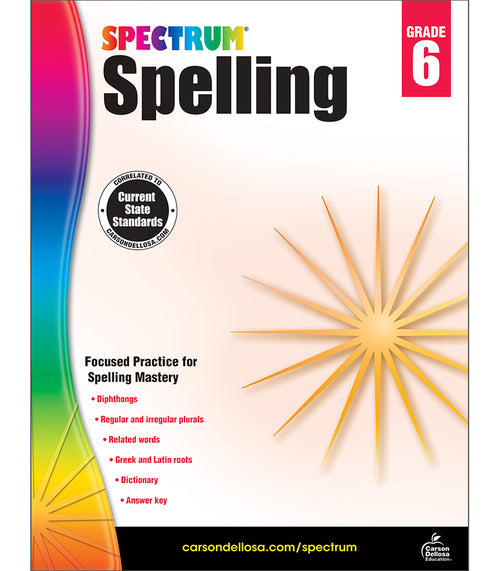 Spectrum Spelling, Grade 6