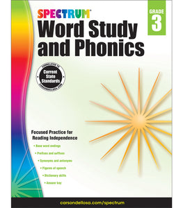 Spectrum Word Study and Phonics, Grade 3