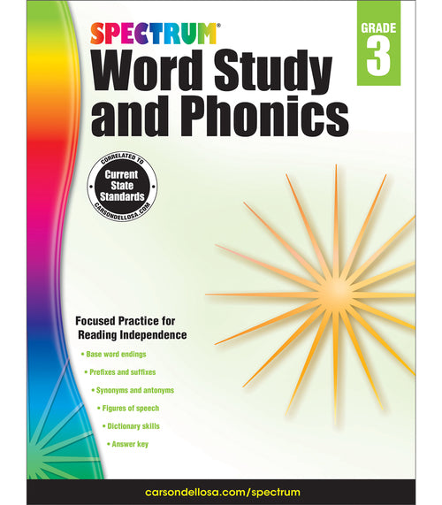 Spectrum Word Study and Phonics, Grade 3