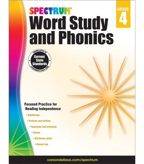 Spectrum Word Study and Phonics, Grade 4